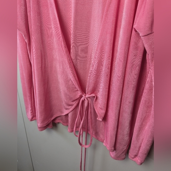 JOELLE Collection Cardigan Cover Up Size XL (Could Fit 2XL) Colorful Bright Pink - Picture 2 of 11